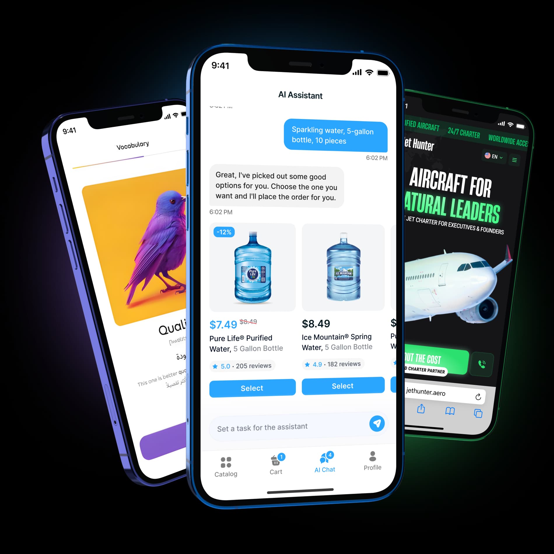 Mobile app case study mockups